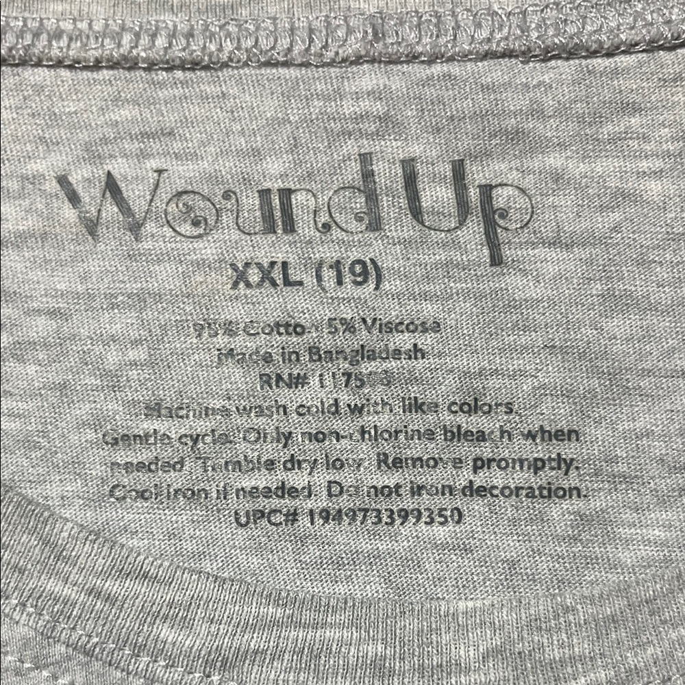 Wound Up Gray Tee with Butterfly Design (Mariposa) - Picture 3 of 4